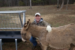 Rip and our miniature male donkey named Bud.